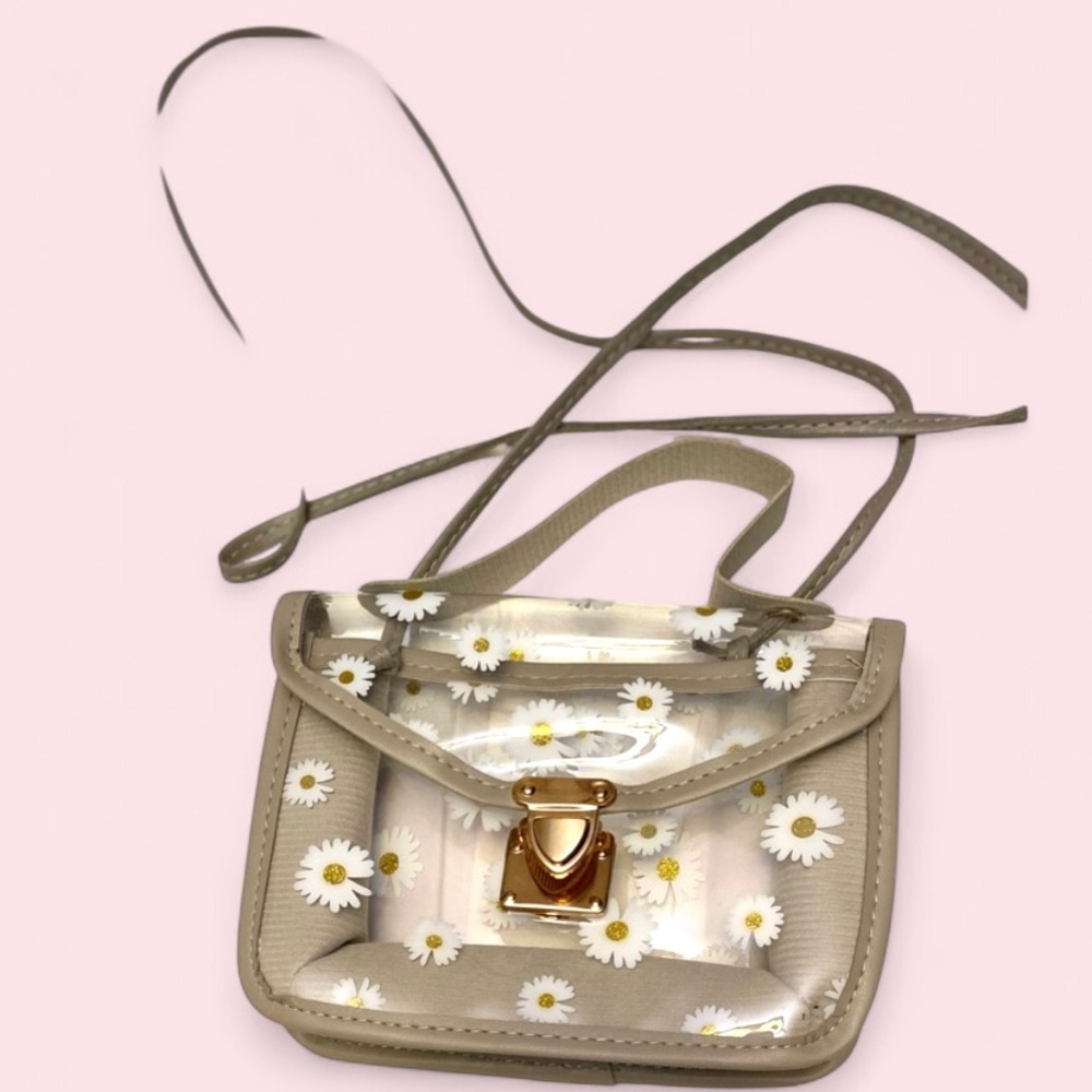 Floral Gray Crossbody bag Clear Bag Shoulder bag - Picture 3 of 13
